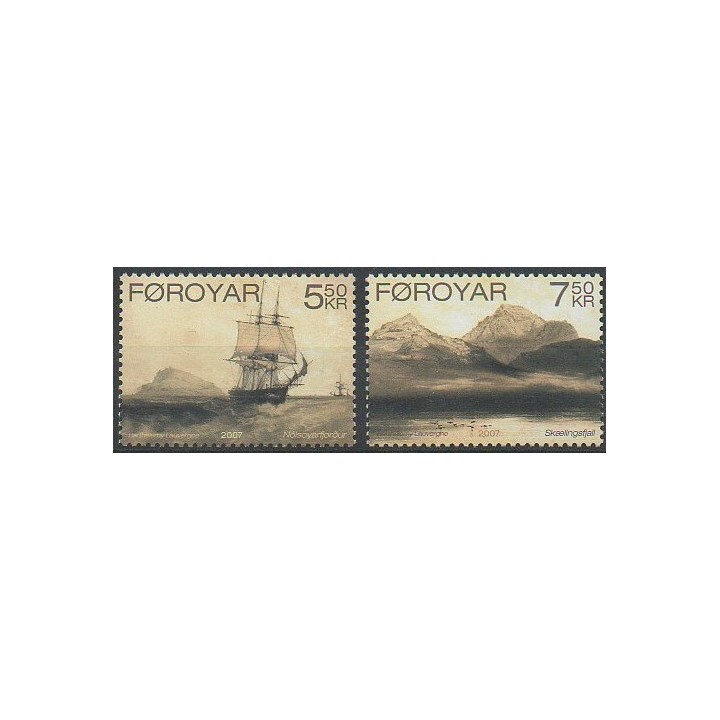 Timbres - Féroé (Iles) - 2007 - No 582/583 - Peinture