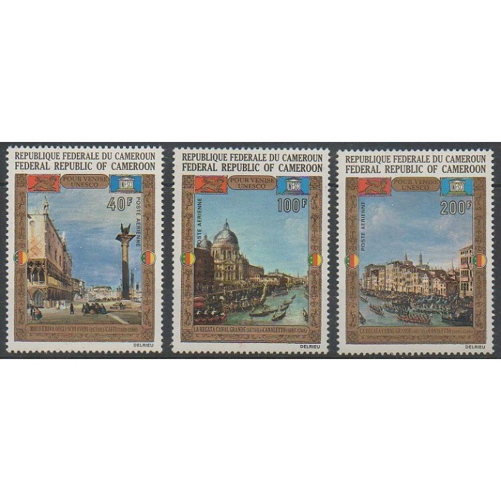 Timbres - Cameroun - 1972 - No PA197/PA199 - Sites