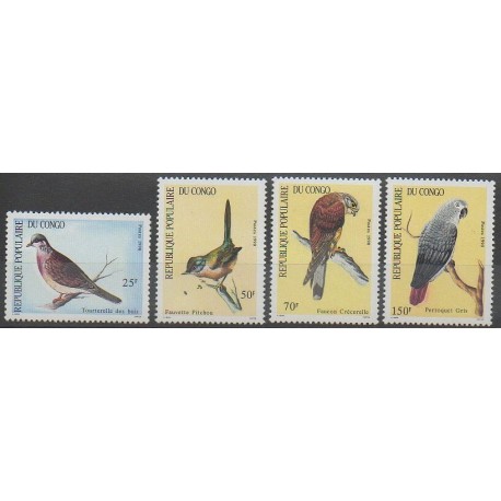Congo (République du) - 1990 - No 868/871 - Oiseaux