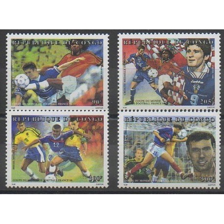 Congo (République du) - 1998 - No 1073/1076 - Coupe du monde de football