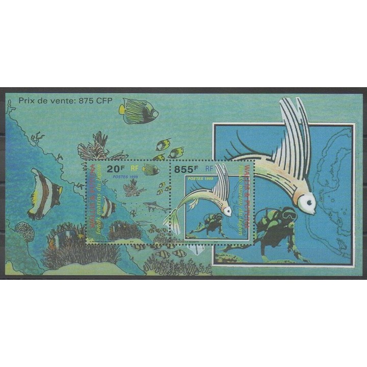 Stamps - Wallis and Futuna - Blocks and sheets - 1999 - Nb BF8 - Sea animals