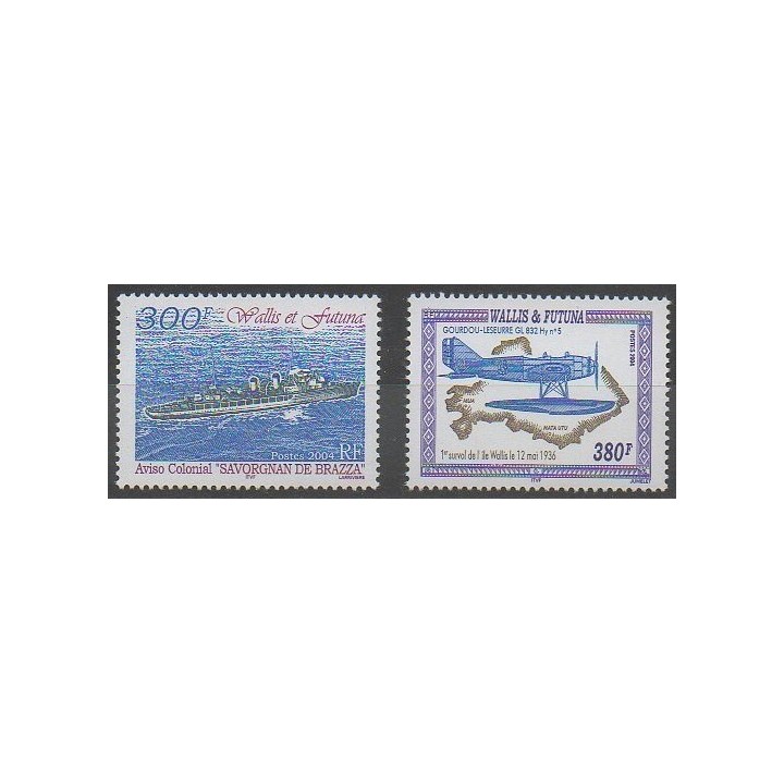 Timbres - Wallis et Futuna - 2004 - No 622/623 - Aviation - Navigation