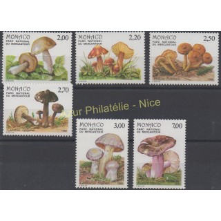 Timbres - Thème champignons - Monaco - Poste - 1988 - No 1628/1633