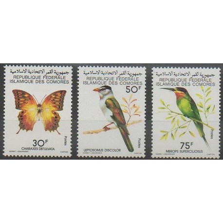 Comores - 1979 - No 253/255 - Oiseaux - Insectes