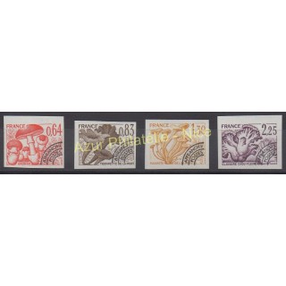 Timbres - Thème champignons - France - Préoblitérés - 1979 - No P 158/ P 161 ND