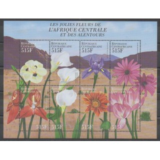 Timbres - Centrafricaine (République) - 1999 - No 1618DY/1618EF - Fleurs