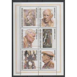 Timbres - Centrafricaine (République) - 2002 - No 1785/1790 - Peinture