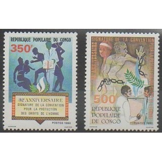 Timbres - Congo (République du) - 1980 - No 579/580 - Histoire