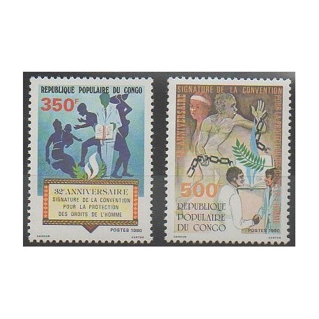 Congo (Republic of) - 1980 - Nb 579/580 - Various Historics Themes
