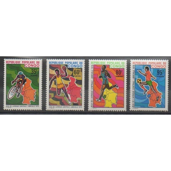 Timbres - Congo (République du) - 1976 - No 440/443 - Sports divers