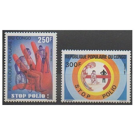Congo (République du) - 1984 - No 743/744 - Santé ou Croix-Rouge