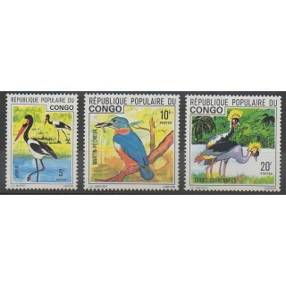 Timbres - Congo (République du) - 1976 - No 437/439 - Oiseaux