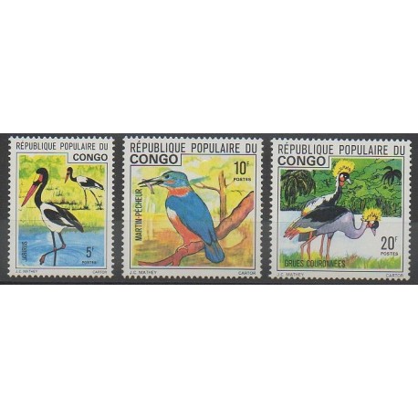 Congo (République du) - 1976 - No 437/439 - Oiseaux
