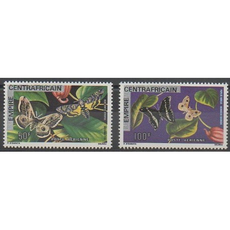 Centrafricaine (République) - 1977 - No PA181/PA182 - Insectes