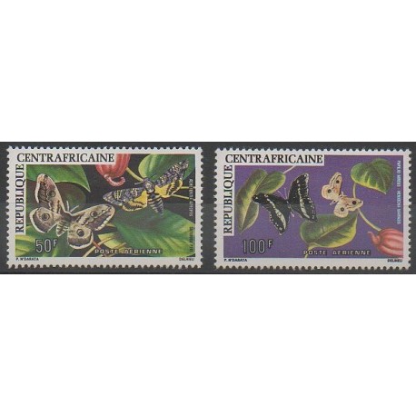 Centrafricaine (République) - 1976 - No PA148/PA149 - Insectes