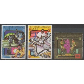 Timbres - Centrafricaine (République) - 1980 - No PA227/PA229 - Espace