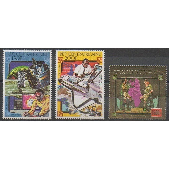 Timbres - Centrafricaine (République) - 1980 - No PA227/PA229 - Espace
