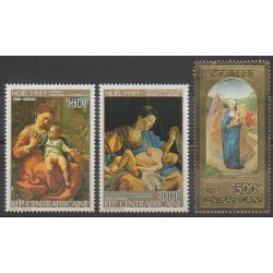 Centrafricaine (République) - 1981 - No PA249/PA251 - Noël - Peinture