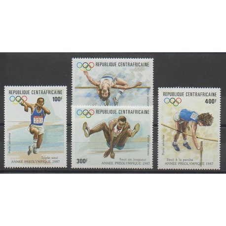 Centrafricaine (République) - 1987 - No PA361/PA364 - Sports divers