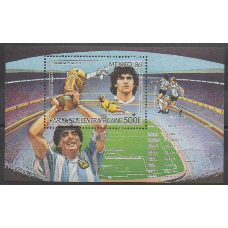 Centrafricaine (République) - 1986 - No BF86 - Coupe du monde de football
