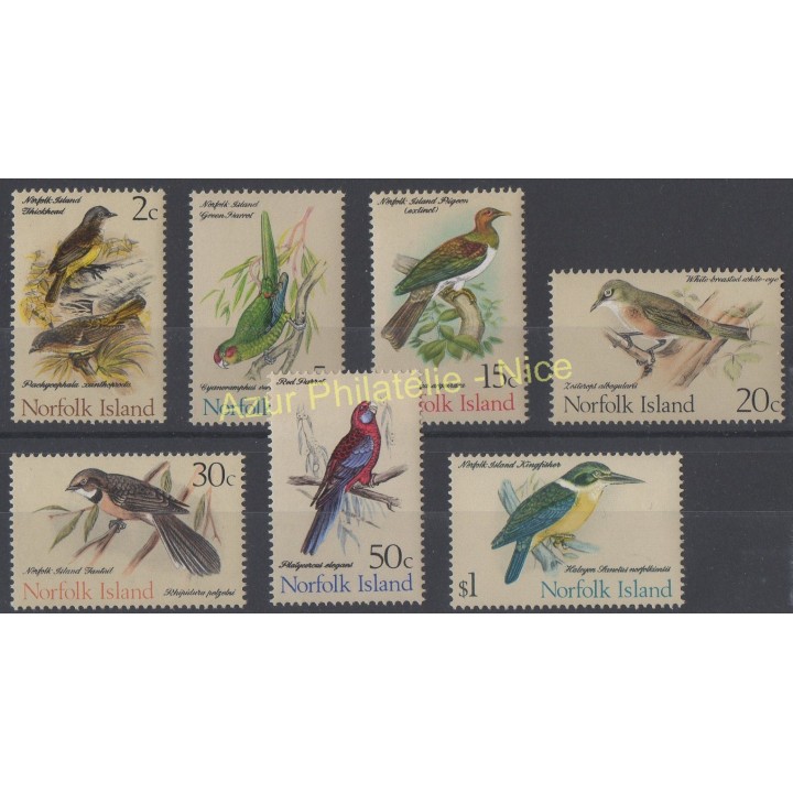 Stamps - Theme birds - Norfolk - 1971 - Nb 116/122
