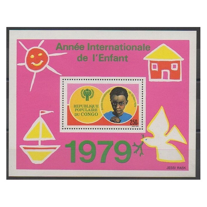 Stamps - Congo (Republic of) - 1979 - Nb BF21 - Childhood