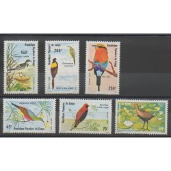 Congo (République du) - 1980 - No 581/586 - Oiseaux