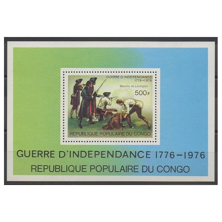Stamps - Congo (Republic of) - 1976 - Nb BF10 - Various Historics Themes