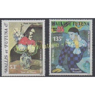 Timbres - Thème tableaux - Wallis et Futuna - Poste aérienne - 1981 - No PA 110/ PA 111