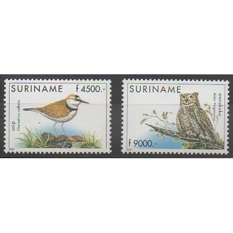 Surinam - 2001 - No 1598/1599 - Oiseaux