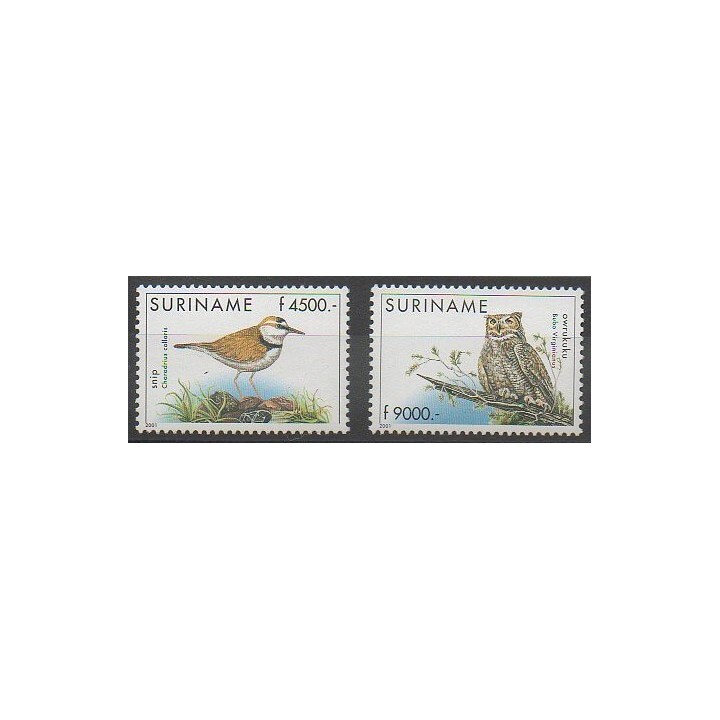 Timbres - Surinam - 2001 - No 1598/1599 - Oiseaux