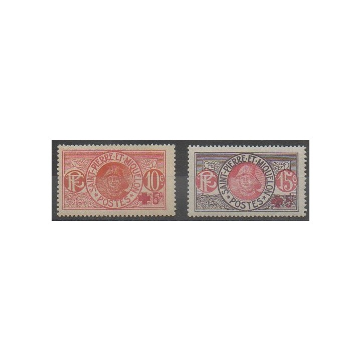 Timbres - Saint-Pierre et Miquelon  - 1915 - No 105/106