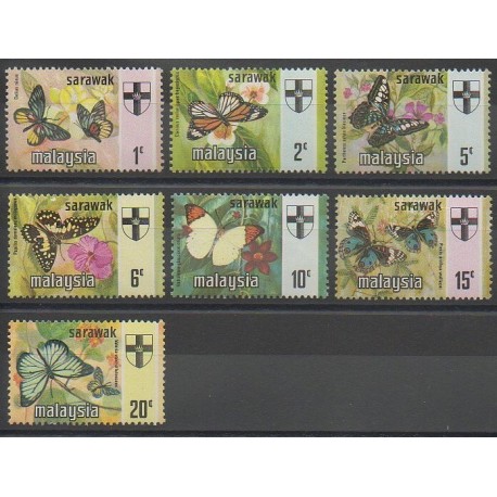 Malaisie-Sarawak - 1971 - No 220/226 - Insectes
