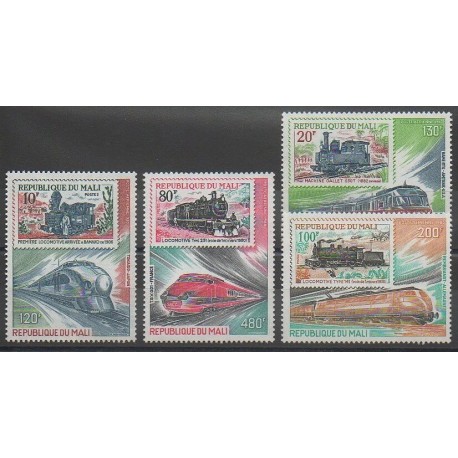 Mali - 1980 - No PA403/PA406 - Chemins de fer - Timbres sur timbres