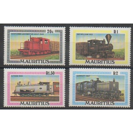 Maurice - 1979 - No 483/486 - Chemins de fer