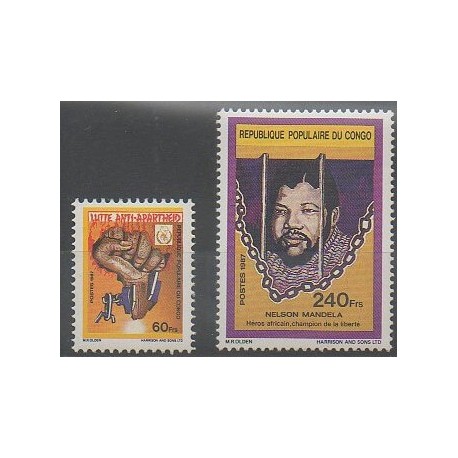 Congo (Republic of) - 1987 - Nb 809/810 - Celebrities