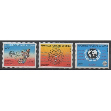 Congo (République du) - 1988 - No 838/840 - Santé ou Croix-Rouge