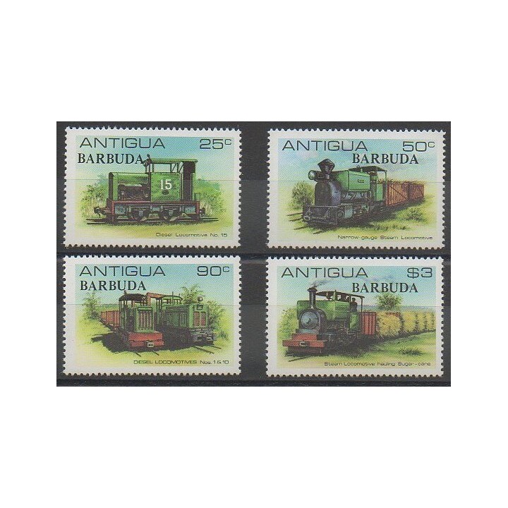 Stamps - Barbuda - 1981 - Nb 503/506 - Trains