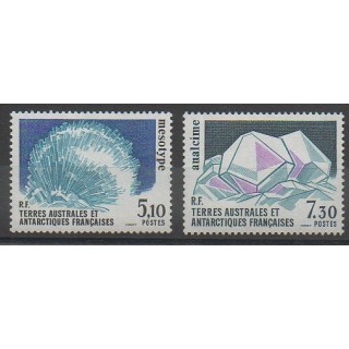 Timbres - TAAF - 1989 - No 144/145 - Minéraux - Pierres précieuses