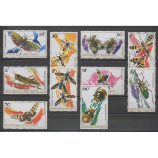 Timbres - Rwanda - 1973 - No 501/510 - Insectes