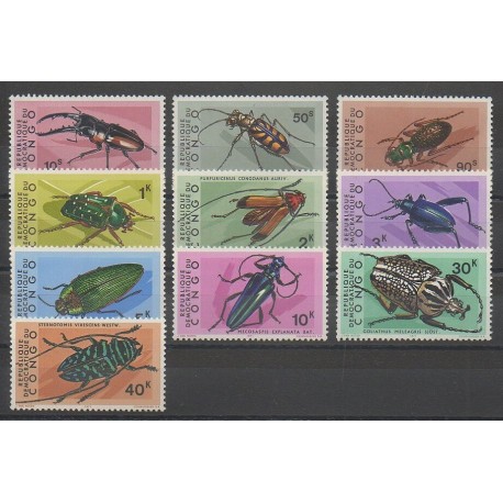 Congo (République démocratique du) - 1971 - No 753/762 - Insectes