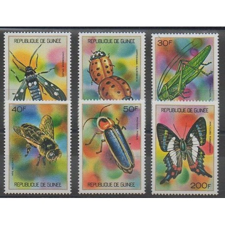 Guinée - 1973 - No 494/499 - Insectes