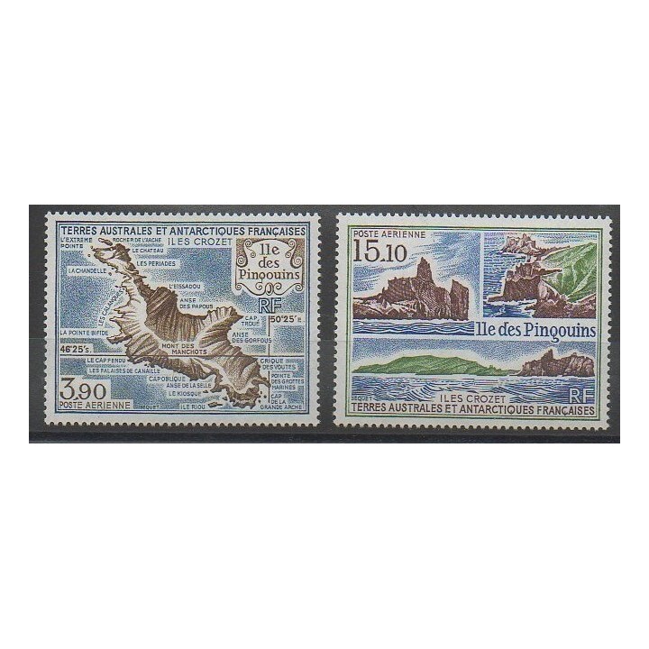 Timbres - TAAF  - Poste aérienne - 1988 - No PA100/PA101 - Régions polaires