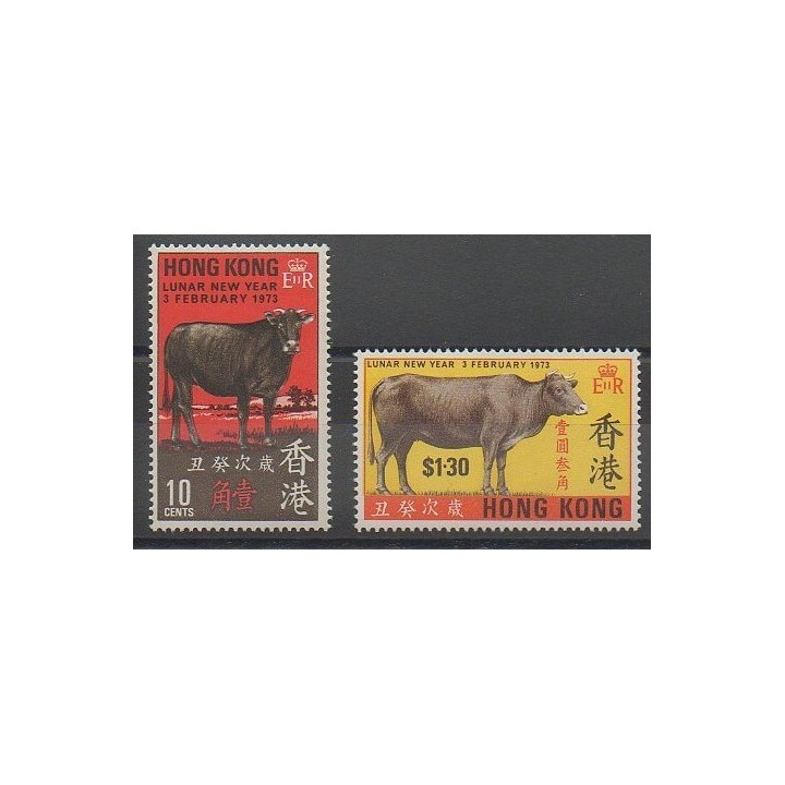 Stamps - Hong Kong - 1973 - Nb 264/265 - Mamals