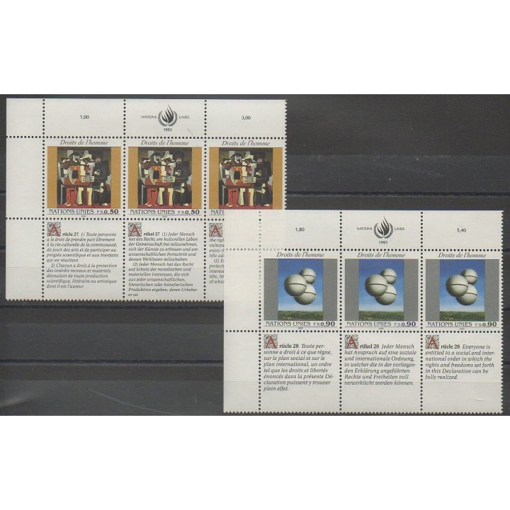 Stamps - United Nations (UN - Geneva) - 1993 - Nb 249/254 - Human Rights