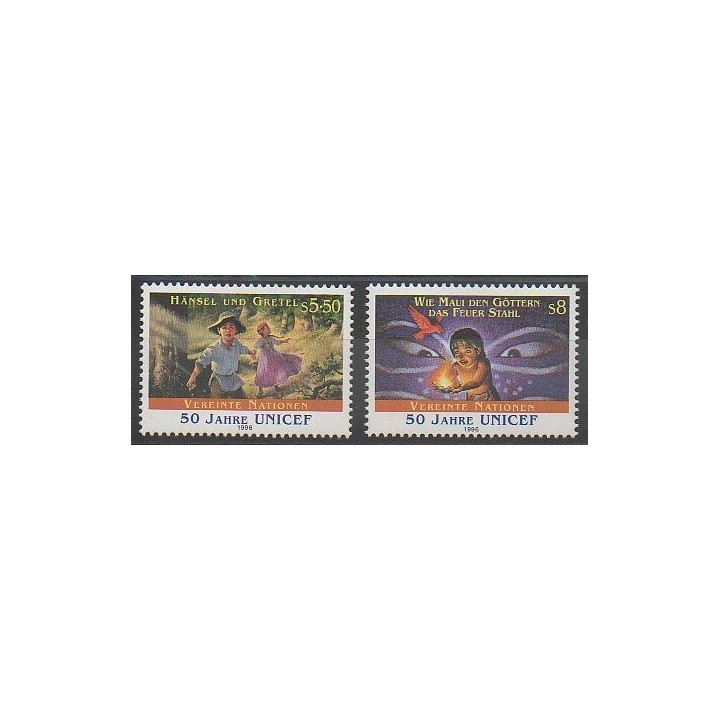 Timbres - Nations Unies (ONU - Vienne) - 1996 - No 238/239 - Enfance
