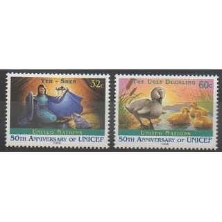Stamps - United Nations (UN - New York) - 1996 - Nb 708/709 - Childhood
