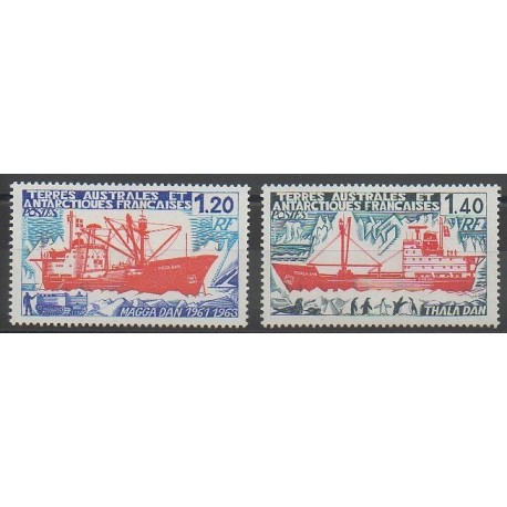 French Southern and Antarctic Territories - Post - 1977 - Nb 66/67 - Boats