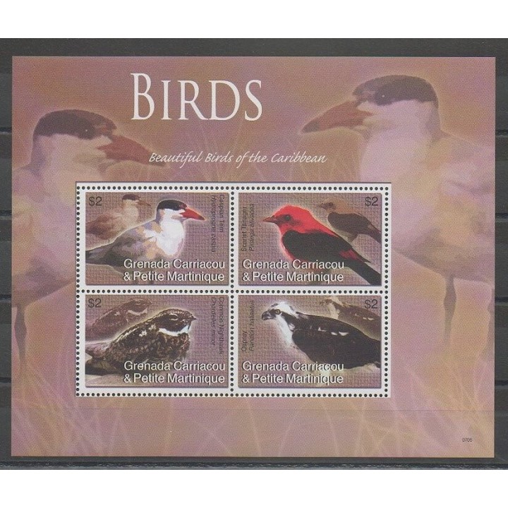 Timbres - Grenadines - 2007 - No 3645/3648 - Oiseaux