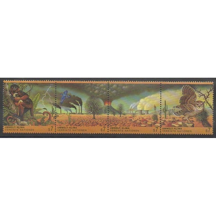 Timbres - Nations Unies (ONU - Vienne) - 1993 - No 176/179 - Environnement